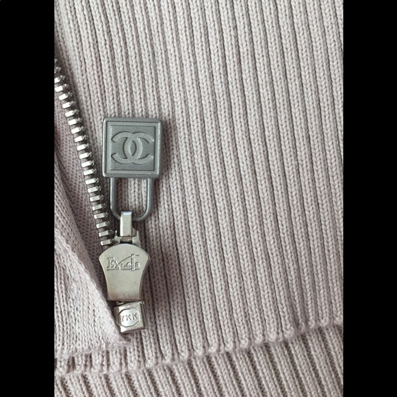 Chanel Cardigan Zip-up Hoodie Sweatshirt Size 50 New Vintage Authentic - Picture 11 of 13